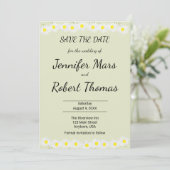Casual Daisy Wedding Save The Date (Staand voorkant)