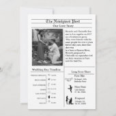 Casual de bruiloft van de manuscriptkrant sparen d kaart (Achterkant)