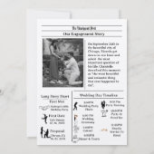 Casual de bruiloft van de manuscriptkrant sparen d kaart (Achterkant)