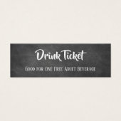 Casual Drink Tickets in het wit boven alkbord Mini Visitekaartjes (Voorkant)
