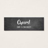 Casual Drink Tickets in het wit boven alkbord Mini Visitekaartjes (Achterkant)