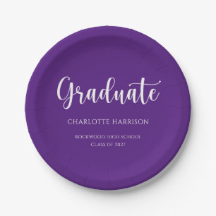 Casual Eenvoudige Script Graduation Party Papieren Bordje