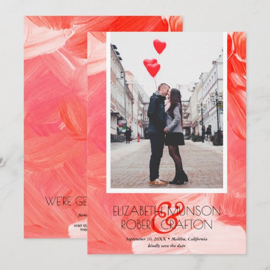 Casual foto Weddenrroe Save the Date (Voorkant / Achterkant)