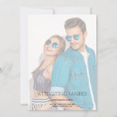 Casual foto Weddenschap Turquoise Save the Date (Achterkant)