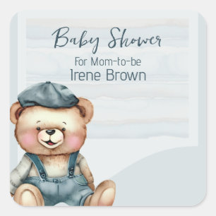 Casual gezellige Baby shower uitnodiging Vierkante Sticker