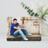 Casual Grunge - 3x5 Afstuderen Aankondiging (Staand voorkant)