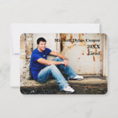 Casual Grunge - 3x5 Afstuderen Aankondiging (Voorkant)