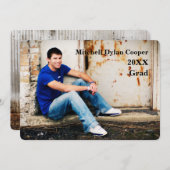 Casual grunge - Aankondiging van Afstuderen (Voorkant / Achterkant)