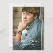 Casual Guy Afstuderen Fotogradatie Party Kaart (Voorkant)