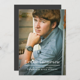 Casual Guy Afstuderen Fotogradatie Party Kaart