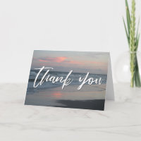 Casual handschrift Bedankt Topsail Beach Sunset