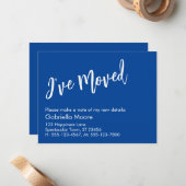 Casual handschrift Blauw dat ik heb gemaakt Aankon Notitiekaartje (Voorkant / Achterkant in situ)