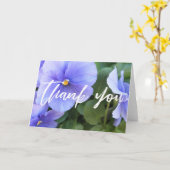 Casual handschrift dank u op Paarse slipjes Kaart (Gele Bloem)