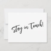 Casual handschrift dat ik heb aangekondigd notitiekaartje (Achterkant)