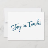 Casual handschrift dat ik heb aangekondigd notitiekaartje (Achterkant)