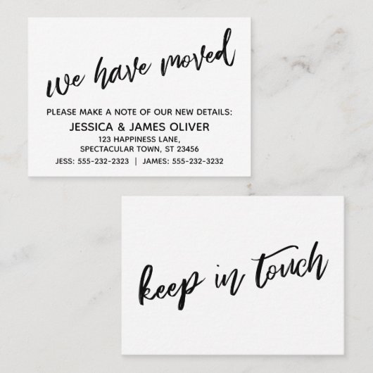 Casual handschrift Eenvoudig We hebben Handout Kaa Visitekaartje (Voorkant / Achterkant)