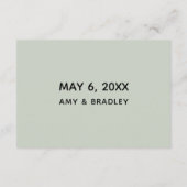 Casual handschrift Eenvoudige huwelijksdetails Wij Informatiekaartje (Achterkant)