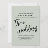 Casual handschrift Eenvoudige typografie Trouwwijz Kaart (Voorkant)