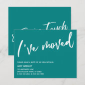 Casual handschrift Ik heb Bright Blauwgroen verpla Notitiekaartje (Voorkant / Achterkant)