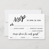 Casual Handschrift Menu Keuze Bruiloft (Voorkant)