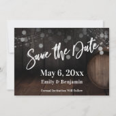 Casual handschrift Mousserende lichten Houden Barr Save The Date (Voorkant)
