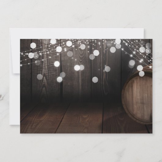 Casual handschrift Mousserende lichten Houden Barr Save The Date (Achterkant)