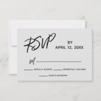 Casual handschrift script grijs bruiloft