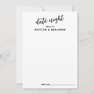 Casual Handschrift Typografie Datum Nacht Ideeën Advieskaart