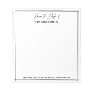 Casual handschrift van het bureau van Eenvoudig el Notitieblok