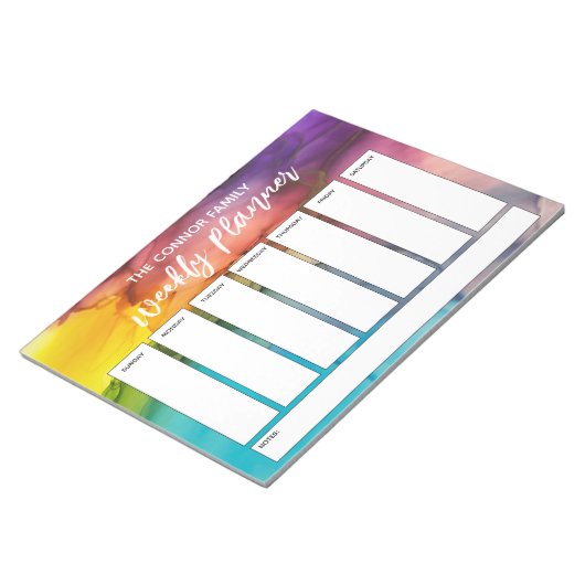 Casual handschriftherige weekbanner notitieblok (Schuin)