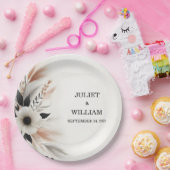 Casual hart niets Fancy gewoon liefde bruiloft Papieren Bordje (Feest)