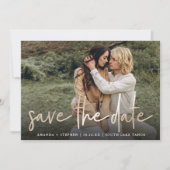Casual kettinggoud | Moderne fotobruiloft Save The Date (Voorkant)