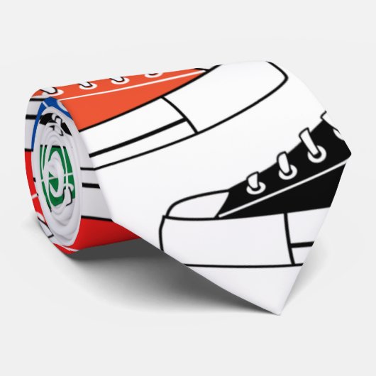 Casual kleurrijke Sneakers Unisex Stropdas (Opgerold)