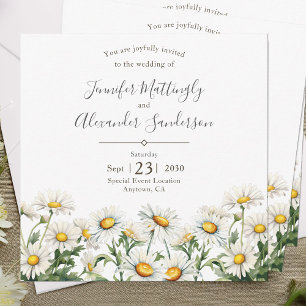 Casual land bruiloft Daisy Floral Kaart