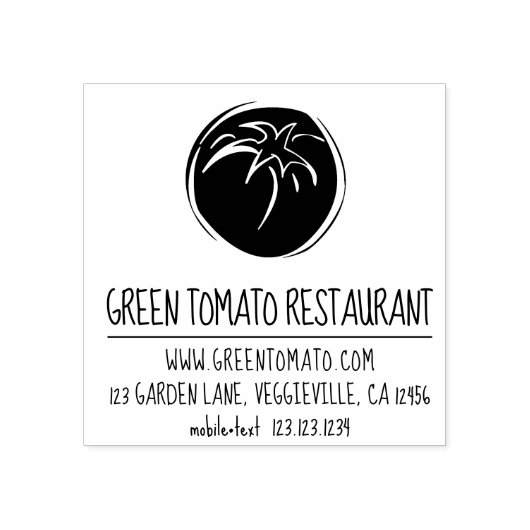 Casual lange naam Custom Big Logo Business Adres Rubberstempel (Afrduk)