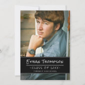 Casual man Afstuderen foto afstudeerfeest Kaart (Voorkant)