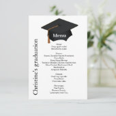 Casual menu voor het diner van de zwarte & witte G Kaart (Staand voorkant)