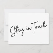 Casual Mijn nieuwe adres: zwarte & witte aankondig Notitiekaartje (Achterkant)