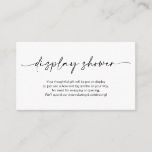 Casual, minimalistische zwarte pen, display Shower Informatiekaartje