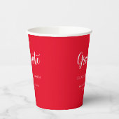 Casual Modern Script Graduation Party Papieren Bekers (Links)