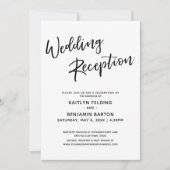 Casual moderne handschriftenontvangst voor eenvoud kaart (Voorkant)