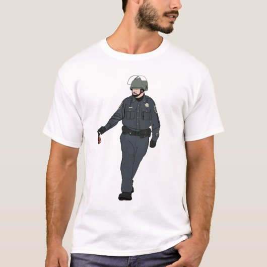 Casual Pepper Spray Cop in kleur T-shirt (Voorkant)