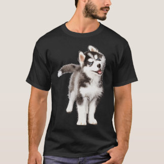 Casual Pomsky Portrait Graphic Art Mannen Vrouwen T-shirt