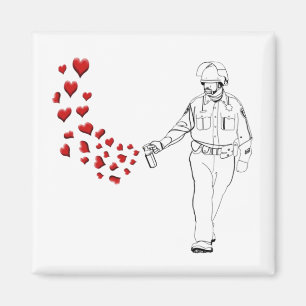 Casual pop-uppop met hart magneet