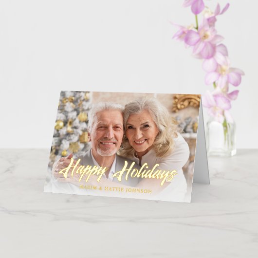 Casual Prettige feestdagen Modern Script (Orchidee)