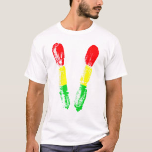 Casual Reggae Drum Sticks Reggaeton Jamaica Music  T-shirt
