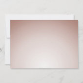 Casual Roos Gold | Moderne bruiloft Save The Date (Achterkant)