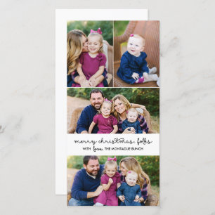 Casual script 4 Kerstfeestdag met foto's Feestdagenkaart