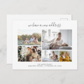 Casual Script | 5 Foto's Moving Announge Briefkaart (Voorkant / Achterkant)