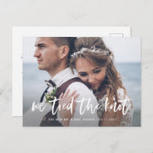 Casual Script | Aankondiging van de fotouitgave Briefkaart (Voorkant / Achterkant)